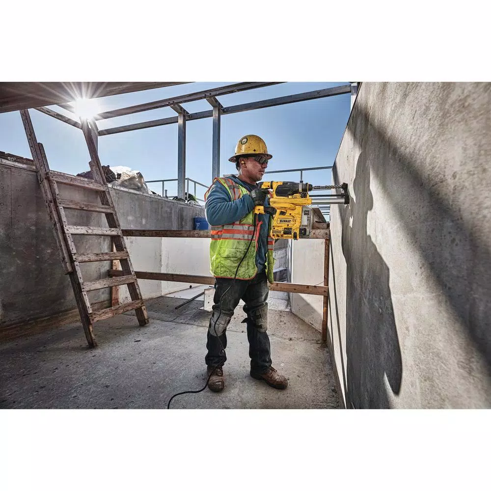 DEWALT 8.5 Amp 1-1/8 in. SDS Plus Corded Rotary Hammer Kit with Onboard Dust Extractor