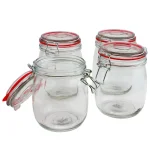 General Store Cottage Chic 4-Piece Glass Preserving Jar Set with Wire Bail and Trigger Closure thumbnail 5