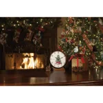 Bulova Holiday Sounds Hardwood Case Table Clock with Festive Music thumbnail 3