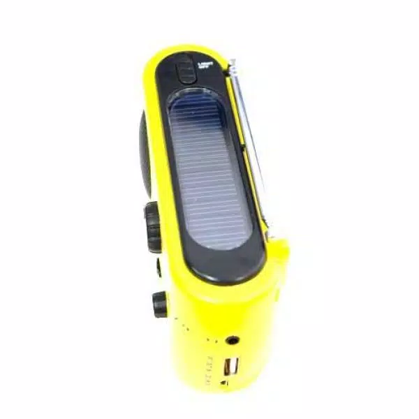 Mayday The Element Dynamo Powered Solar Emergency Radio and Flashlight with NOAA Weather Alert, Yellow