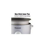 Panasonic Silver 3-Cup Automatic Rice Cooker with Glass Lid, Non-Stick Aluminum Pan, and Measuring Cup thumbnail 4