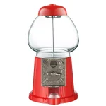 Great Northern 15 in. Vintage Gumball Machine Bank - Red Cast Metal & Real Glass thumbnail 1