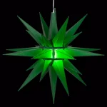 Kringle Traditions 14 in. Illuminated Green LED Moravian Star Holiday Decoration thumbnail 1