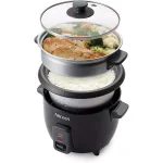 Aroma 6-Cup Rice Cooker and Food Steamer with Removable Steam Tray, Black thumbnail 4