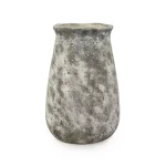 Zentique Distressed Grey Ceramic Decorative Vase - 16 in. Round Table Vase thumbnail 1