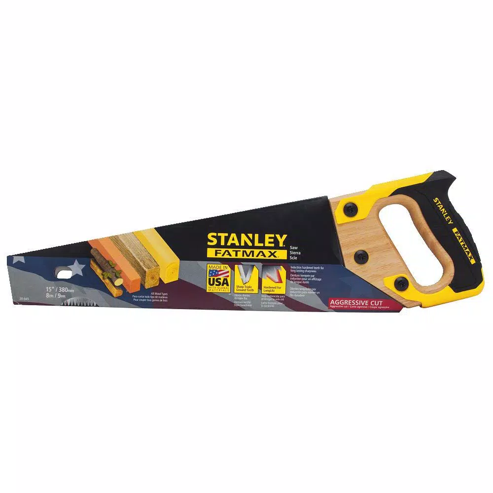Stanley FATMAX 15 in. Hand Saw with Wood Handle and SharpTooth Technology