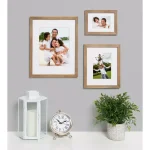 DesignOvation Gallery Rustic Brown Wood Picture Frame Set, 4-Pack, Fits 3.5x5 in. with Mat or 5x7 in. Without Mat thumbnail 6