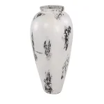 LITTON LANE Black and White Stoneware Floor Vase - 40 Inch Textured Decorative Ceramic Vase thumbnail 3