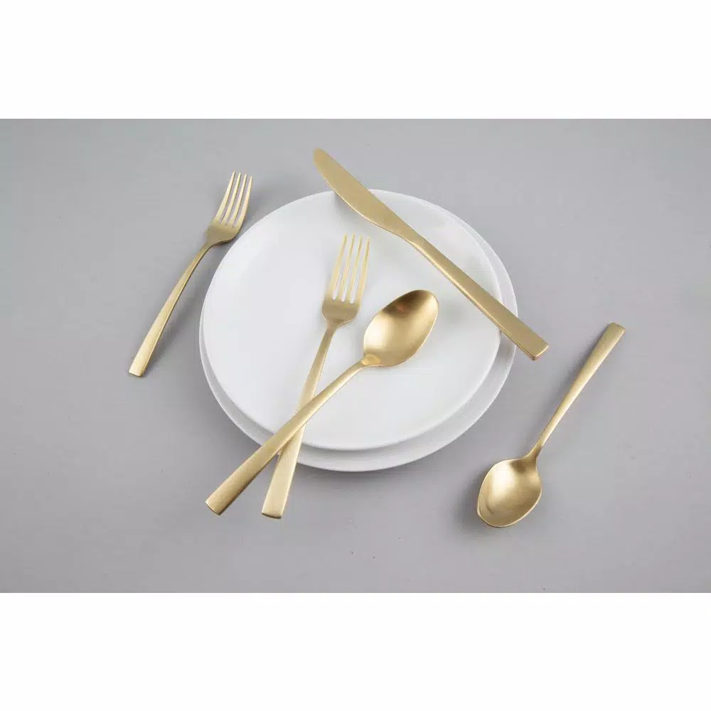 Fiesta Spark Champagne Satin 20-Piece Flatware Set, Service for 4, 18/0 Stainless Steel