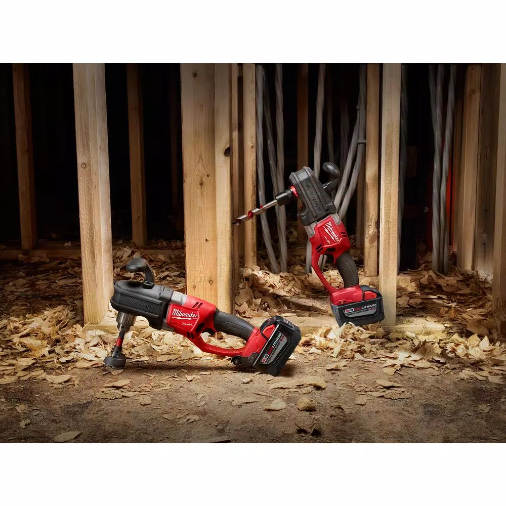 Milwaukee M18 FUEL 1/2 in. Right Angle Drill Kit with (2) 9.0 Ah Batteries and Rapid Charger