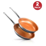 Gotham Steel 2-Piece Ti-Cerama Nonstick Aluminum Frying Pan Set, 8.5 in. and 9.5 in. thumbnail 1