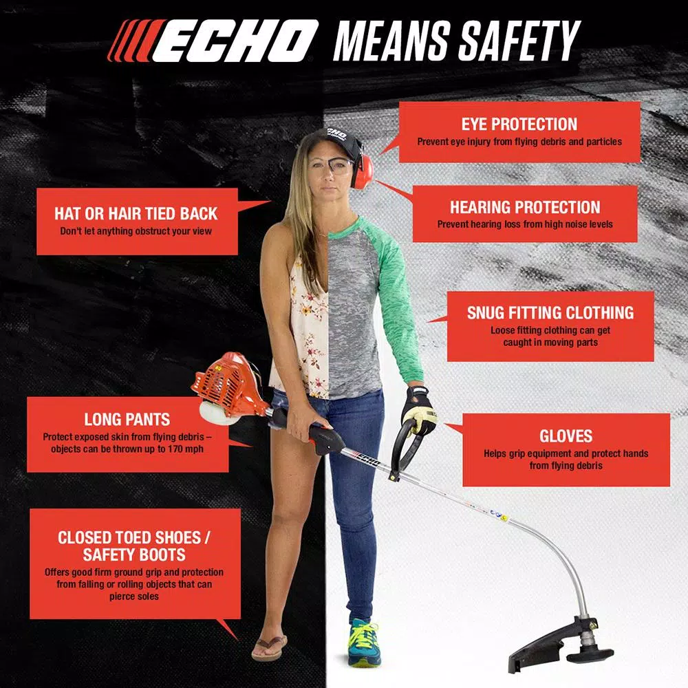 ECHO SRM-266 25.4cc Gas 2-Stroke Straight Shaft String Trimmer