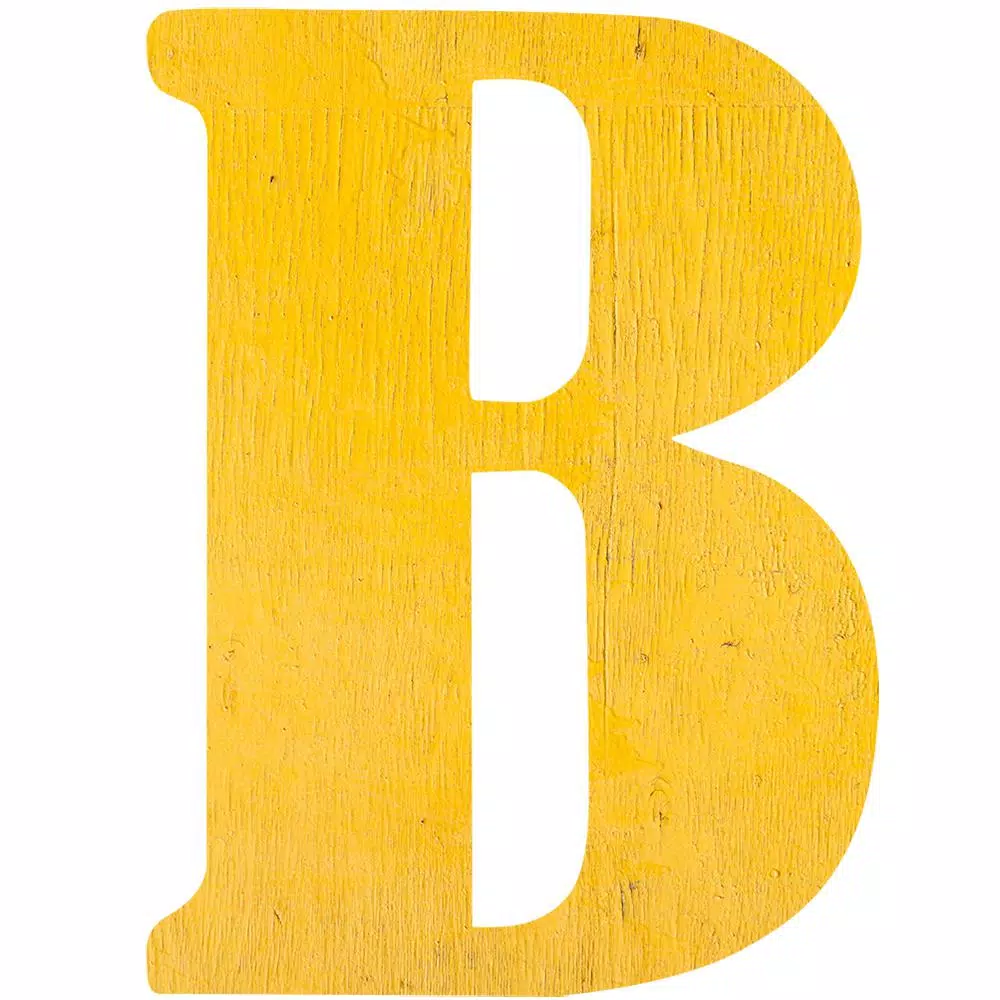 Jeff McWilliams Designs 23 in. Oversized Unfinished Wood Letter (B) - Industrial Style Wall Decor