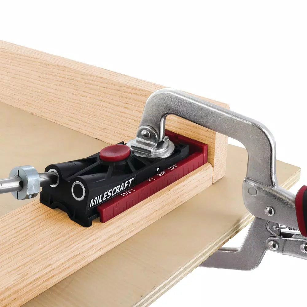 Milescraft PocketJig200 Complete Pocket Hole Jig Kit with Bit, Screws, and Drivers