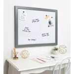 DesignOvation Bosc Gray Framed Magnetic Dry Erase Memo Board with Magnets and Marker thumbnail 5