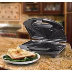 Brentwood Appliances 750W Compact Dual Sandwich Maker, Nonstick, Black thumbnail 9