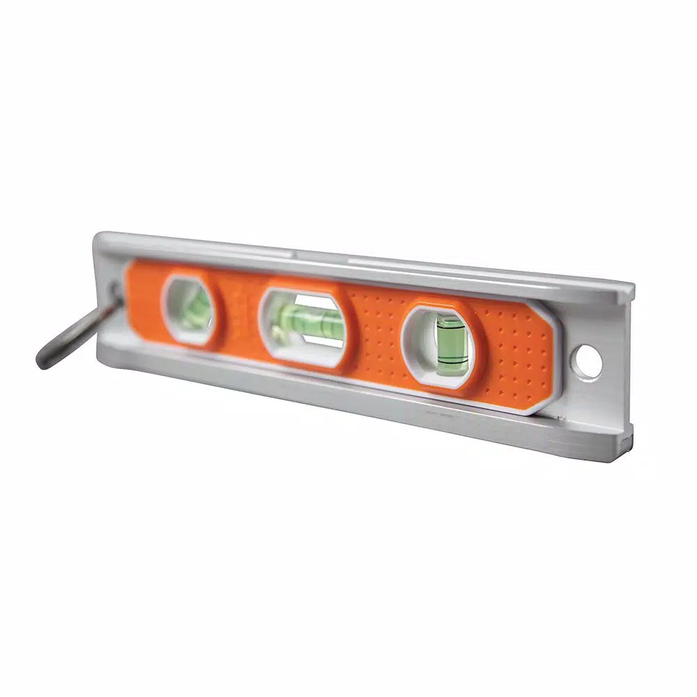 Klein Tools 9-in Magnetic Torpedo Level with Rare Earth Magnets and Tether Ring