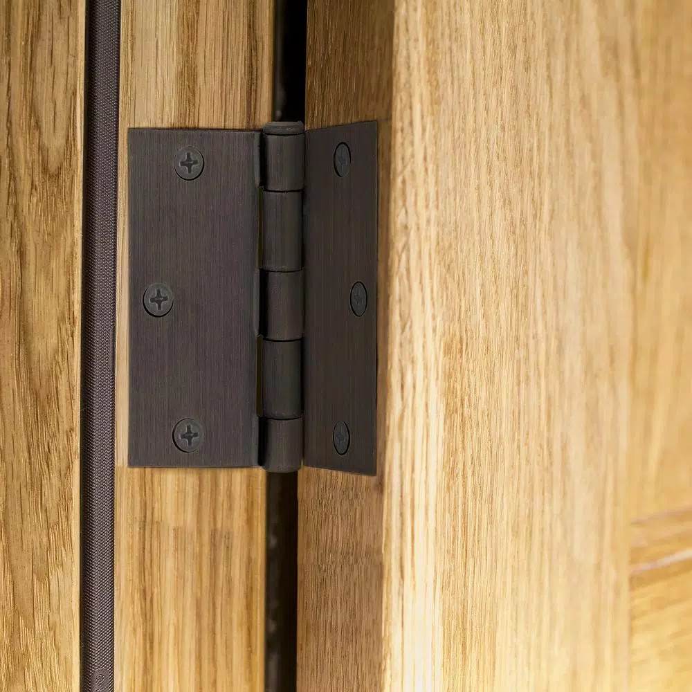 Design House 3.5 in. Square Corner Door Hinge, Oil Rubbed Bronze, 10-Pack