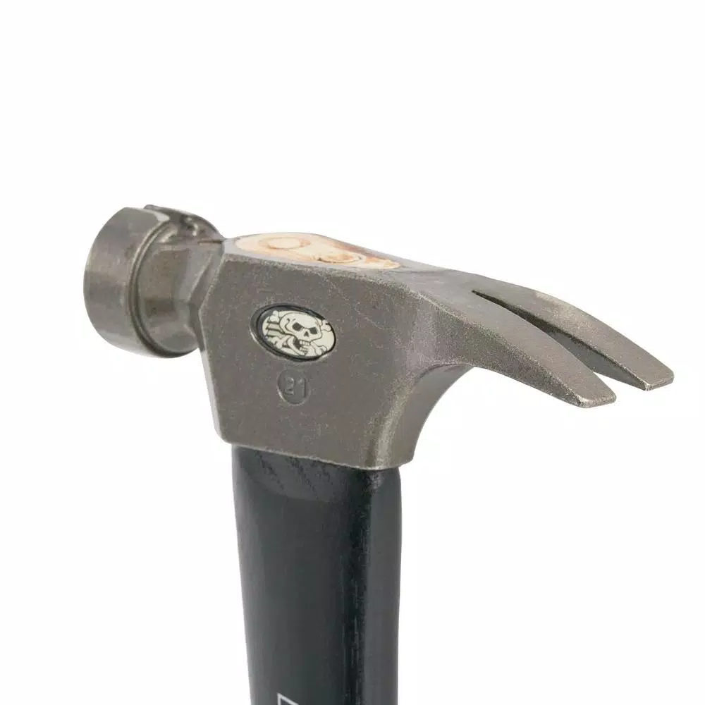 Dead On Tools 21 oz. Milled Face Framing Hammer with 18 in. Straight Hickory Handle