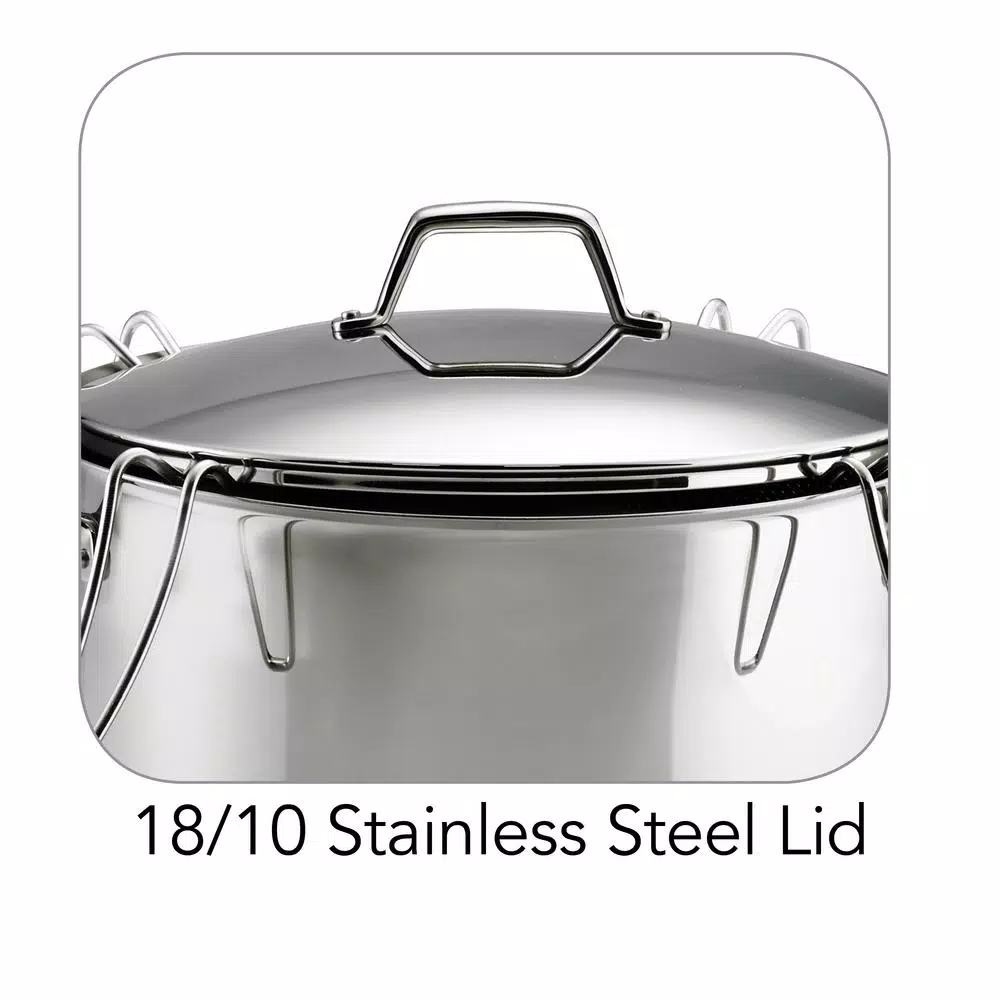 Tramontina Gourmet Prima 16 Qt. Stainless Steel Stock Pot Set with Lid and 4-Piece Pasta Inserts