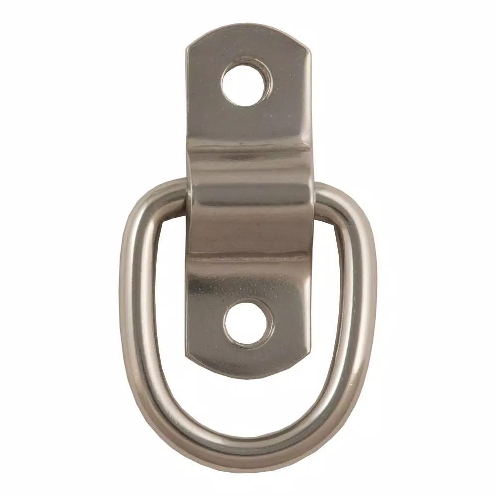 CURT Stainless Steel Surface-Mounted Tie-Down D-Ring, 1,200 lb. Capacity
