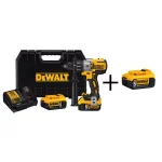 DEWALT 20V MAX XR Brushless 1/2 in. Hammer Drill Kit with (3) 5.0Ah Batteries and Charger thumbnail 1