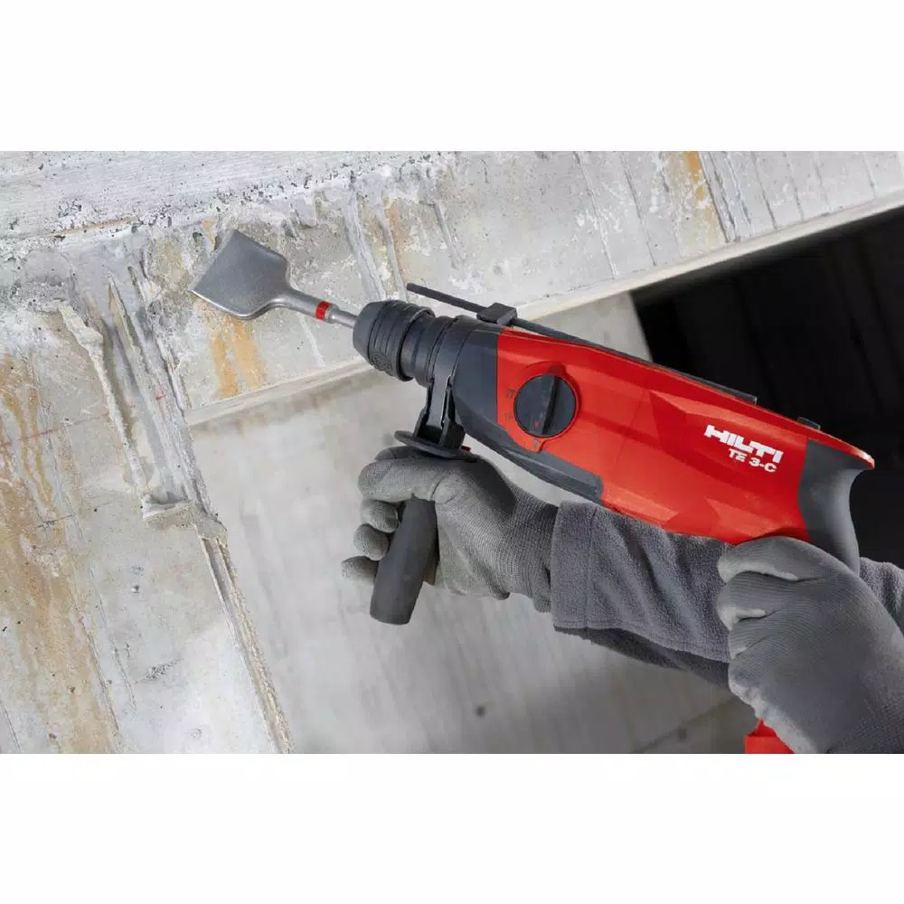 Hilti TE 3-C SDS Plus Rotary Hammer Drill Kit, 850W, 1300 RPM with Chisel, Scraper & 5 Drill Bits