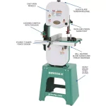Grizzly Industrial G0555LX 14 in. Deluxe Vertical Bandsaw with Stand thumbnail 3