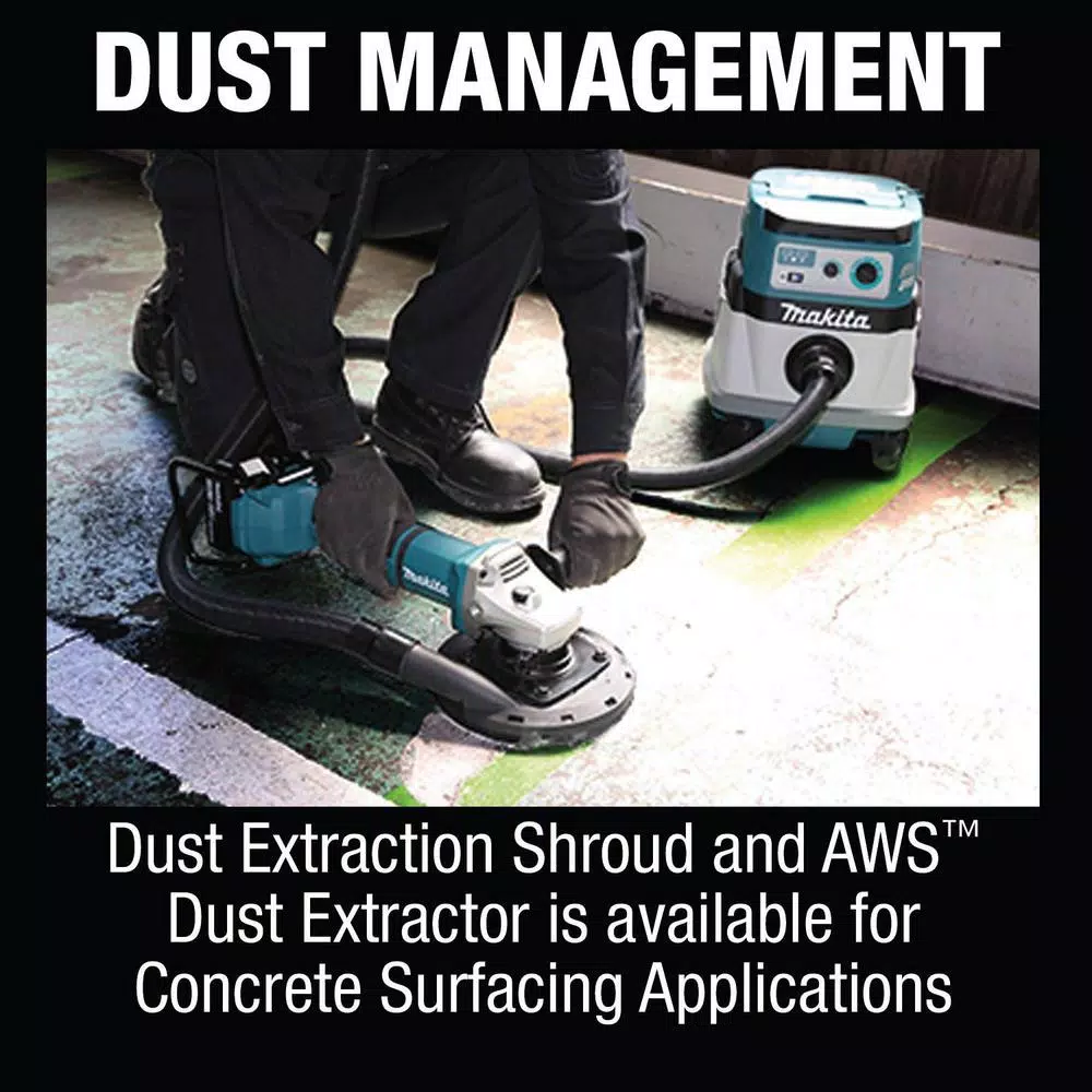 Makita 18V X2 LXT Brushless 7 in. Cordless Angle Grinder with AWS & Electric Brake