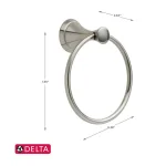 Delta Carlisle Towel Ring in Brushed Nickel thumbnail 6
