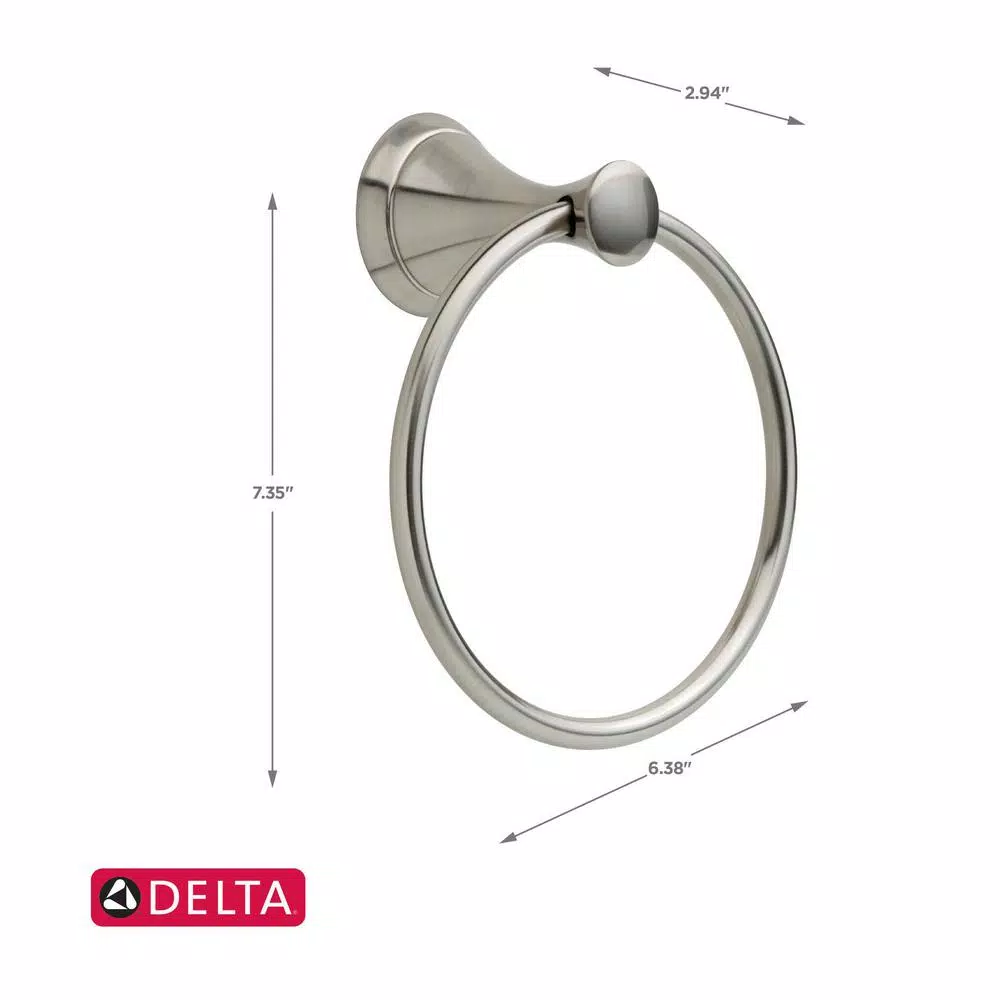 Delta Carlisle Towel Ring in Brushed Nickel