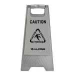 Alpine Industries 24 in. Gray Bilingual Wet Floor Sign, Two-Sided A-Frame Safety Sign thumbnail 2