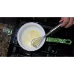 Golden Rabbit Sea Glass 1.25 qt. Porcelain-Coated Steel Saucepan with Glass Lid, Sea Glass thumbnail 3