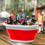 Lavish Home Red Collapsible Multi-Use Laundry Basket with Comfort Grip Handles thumbnail 6