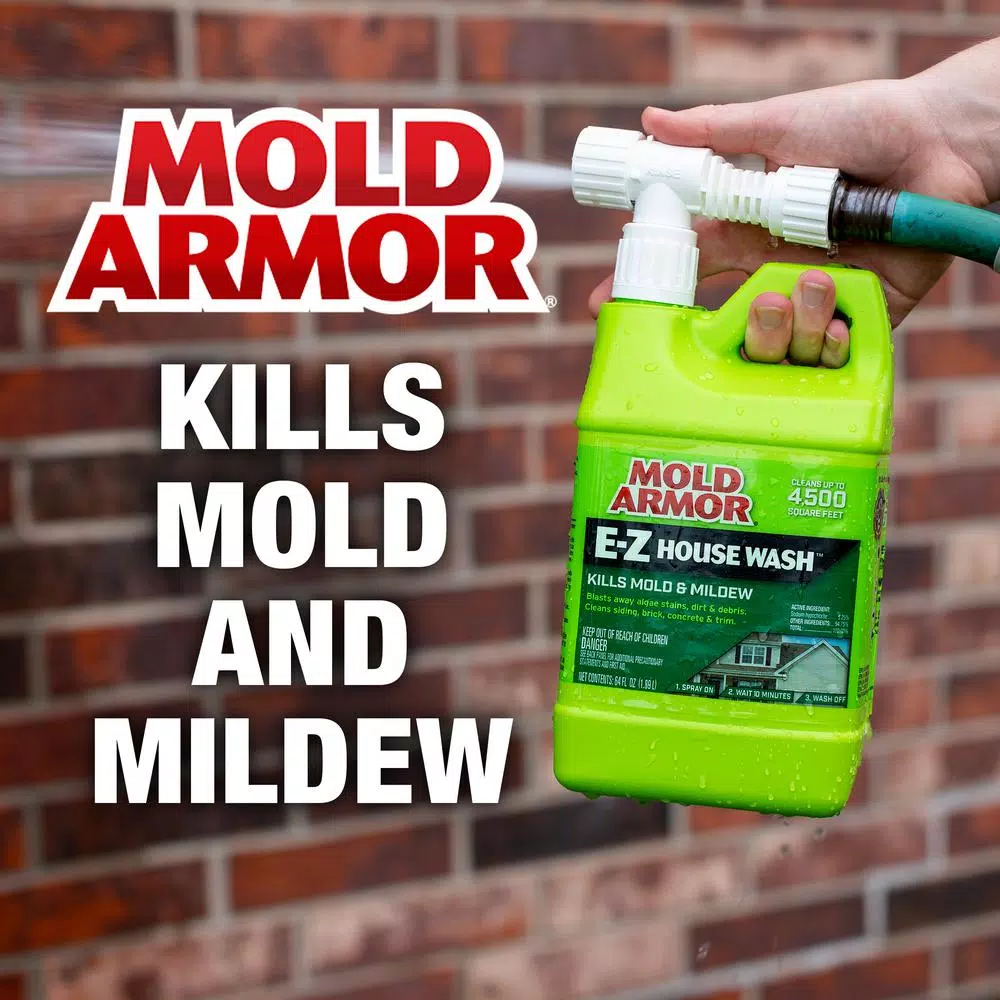 Mold Armor E-Z House Wash Mold and Mildew Remover Hose End Sprayer, 64 oz (2-Pack)