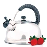 Creative Home Cobra 10.8-Cup Stainless Steel Whistling Stovetop Tea Kettle, Mirror Finish thumbnail 2