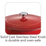 Tramontina 4 Qt. Enameled Cast Iron Braising Pan with Lid thumbnail 6