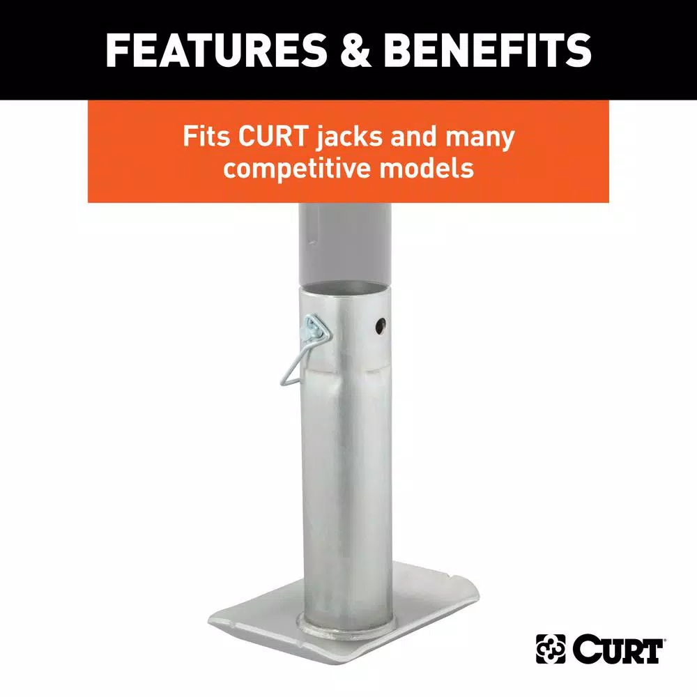 CURT Pin-On Jack Foot for 2" Tube, 2,000 lbs. Capacity, 8-1/2" Height