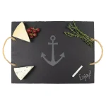 Cathy's Concepts Anchor Slate Serving Tray with Hemp Handles and Soapstone Chalk thumbnail 3