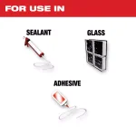 Milwaukee OPEN-LOK Mushroom Sealant Scraper Blade, Stainless Steel, 5-Piece thumbnail 2