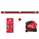 Milwaukee 48 in. Concrete Screed Level, 30 ft. Compact Tape Measure, and 12-Pack INKZALL Ultra Fine Point Markers Set thumbnail 1