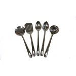 ExcelSteels 5-Piece Stainless Steel Utensil Set with Hammered Handles thumbnail 1