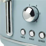 Haden Highclere 4-Slice Wide Slot Retro Toaster, Pool Blue thumbnail 4