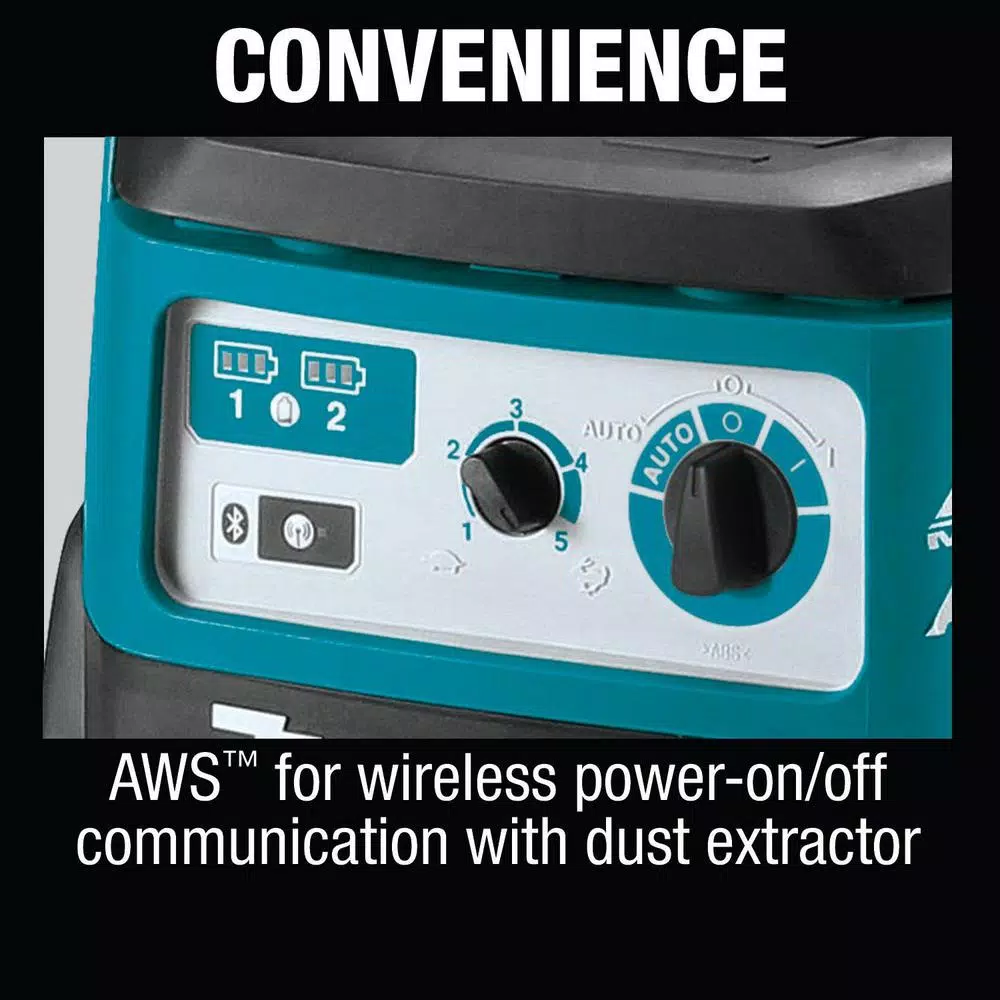 Makita XCV08Z 18V X2 LXT (36V) Brushless Cordless 2.1 Gal. HEPA Dry Dust Extractor with AWS, Tool Only