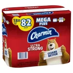 Charmin Ultra Strong Toilet Paper, 18 Mega Plus Rolls, 2-Ply White thumbnail 2