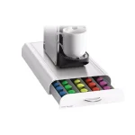 Mind Reader Anchor White Nespresso Coffee Capsule Drawer, 50-Capacity Pod Organizer & Machine Stand thumbnail 6
