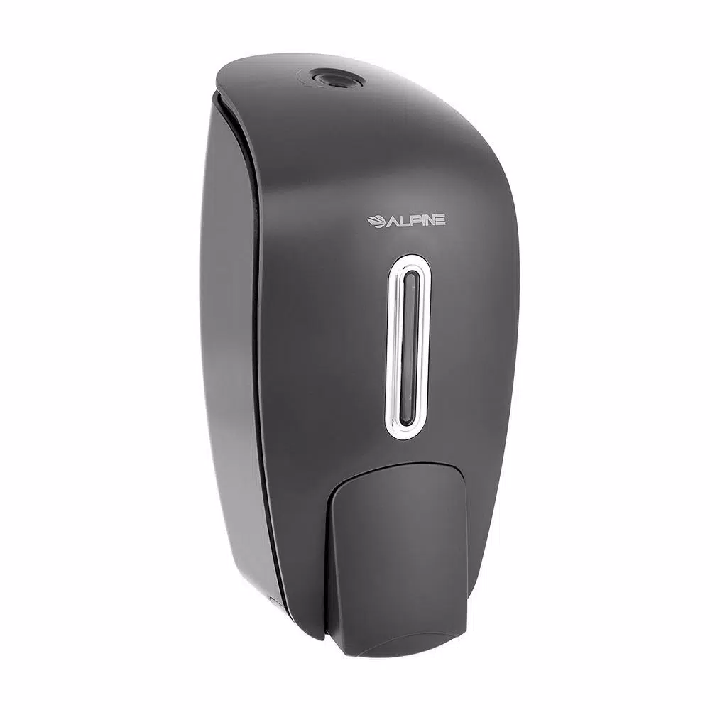 Alpine Industries 800 ml Gray Surface Mounted Liquid Soap and Hand Sanitizer Dispenser