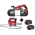 Milwaukee M18 FUEL 18V Brushless Deep Cut Band Saw and 2-Speed Grease Gun Combo Kit with (2) 6.0 Ah Batteries thumbnail 1