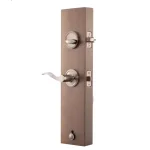Copper Creek Heritage Antique Nickel Door Handleset with Waverlie Lever Trim thumbnail 4