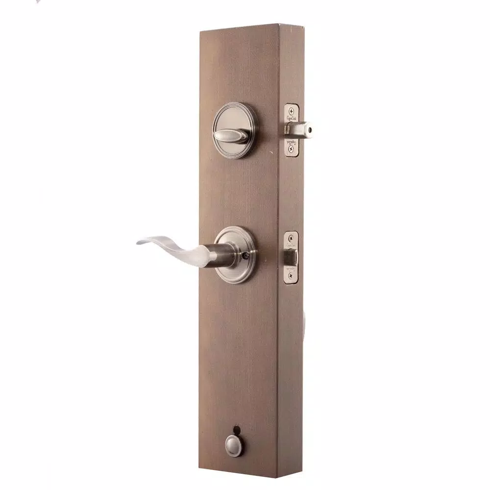 Copper Creek Heritage Antique Nickel Door Handleset with Waverlie Lever Trim